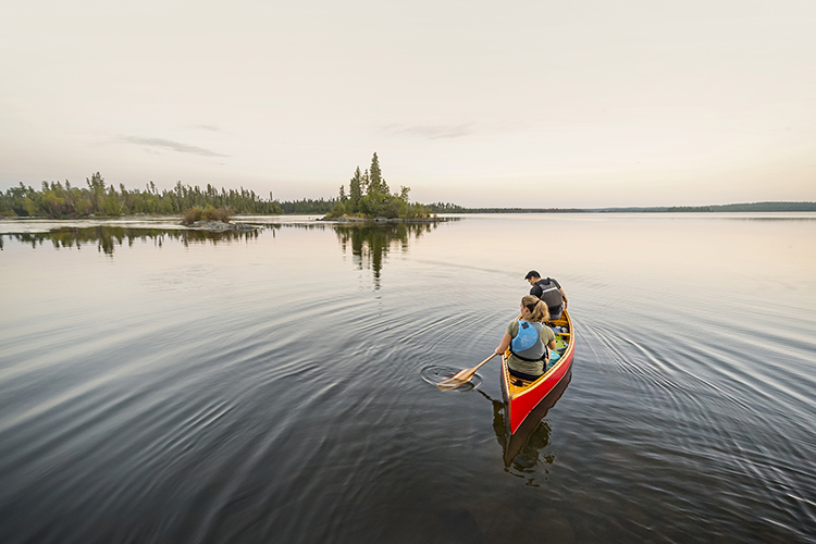 Canoeing Otter Lake Churchill River north Saskatchewan