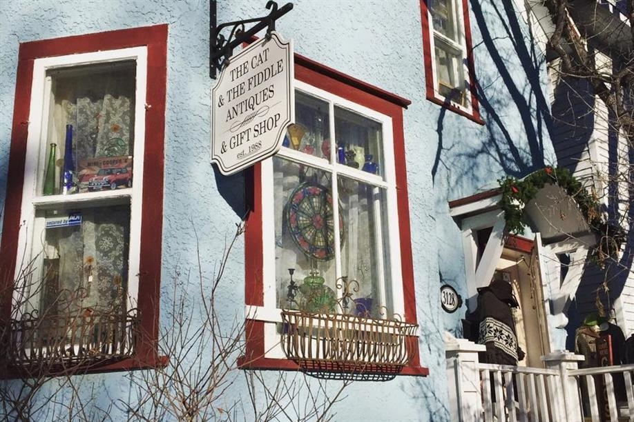 Exterior view of The Cat and The Fiddle Antiques