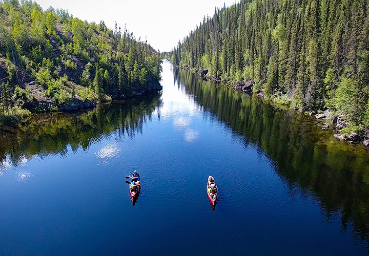 Canoeing Chipman River remote northern Saskatchewan