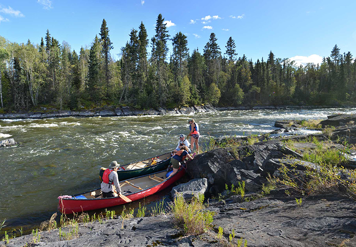 White water canoeing Churchill River Northern Saskatchewan