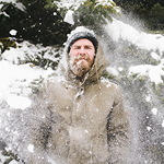 Photographer and writer Brayden Elliott in the winter