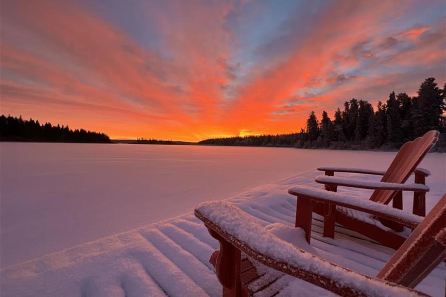 Eagle Bay Resort - Winter Sunrise