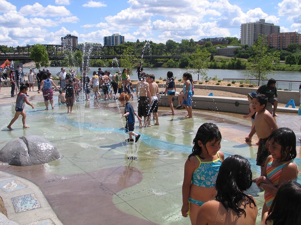 Saskatchewan River Basin Water Spray Feature