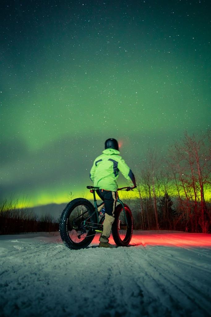 Northern Lights over Little Red River Park, Prince Albert