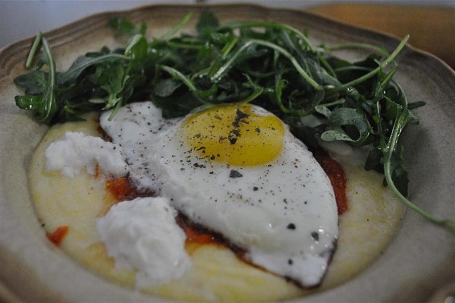 Breakfast polenta dish
