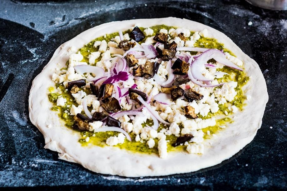 Solo Italia Fine Pasta Inc - one of over ten varieties of Solo Italia's pizzas, ready for the wood-fired oven