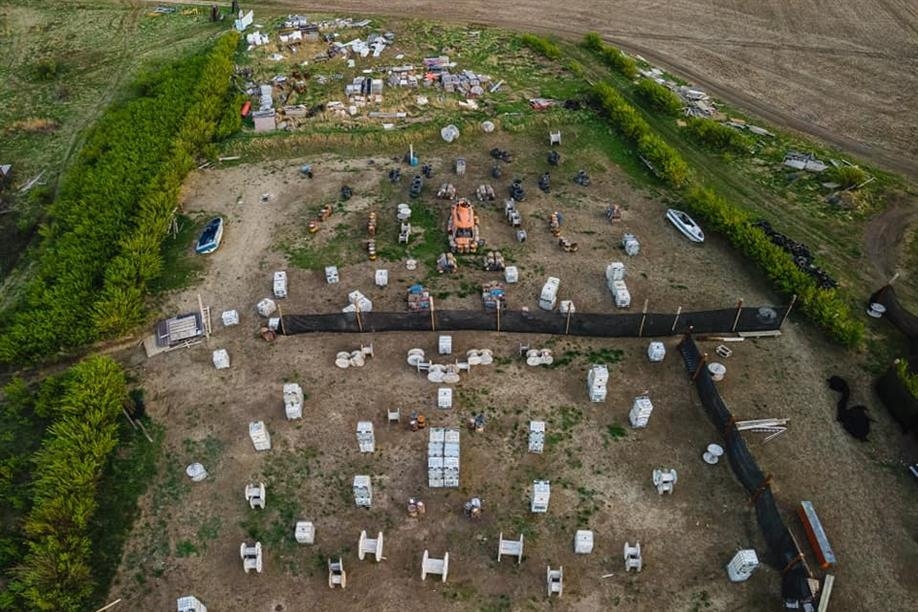 Battle Creek Adventure Park - aerial view of Prairie Storm Paintball