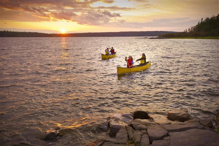 Canoeing on Devil Lake