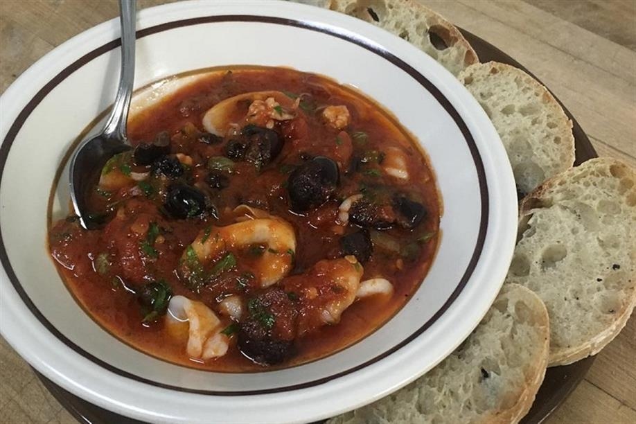 Braised squid appetizer