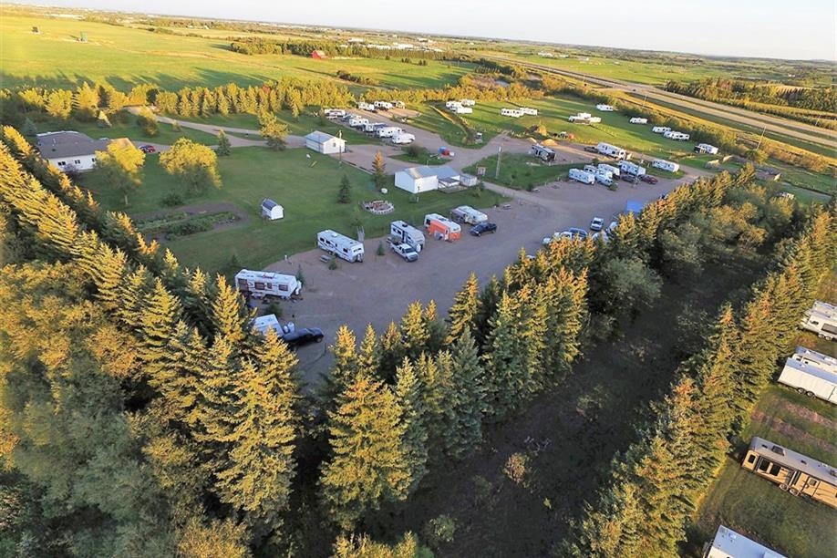 An aerial shot of Camp 'N RV