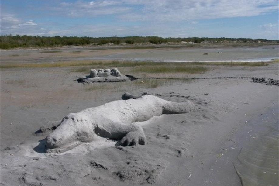 Canora Beach Resort - Alligator sand sculpture
