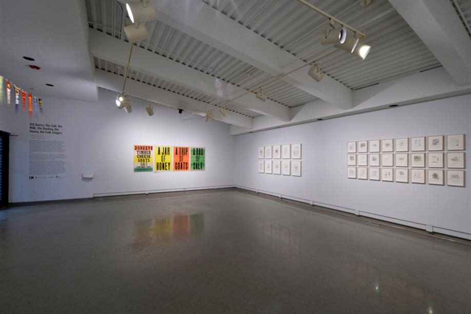 Dunlop Art Gallery, Sherwood Village Branch - Bill Burns: The Salt, the Milk, the Donkey, the Honey, the Folk Singers; Photo: Don Hall