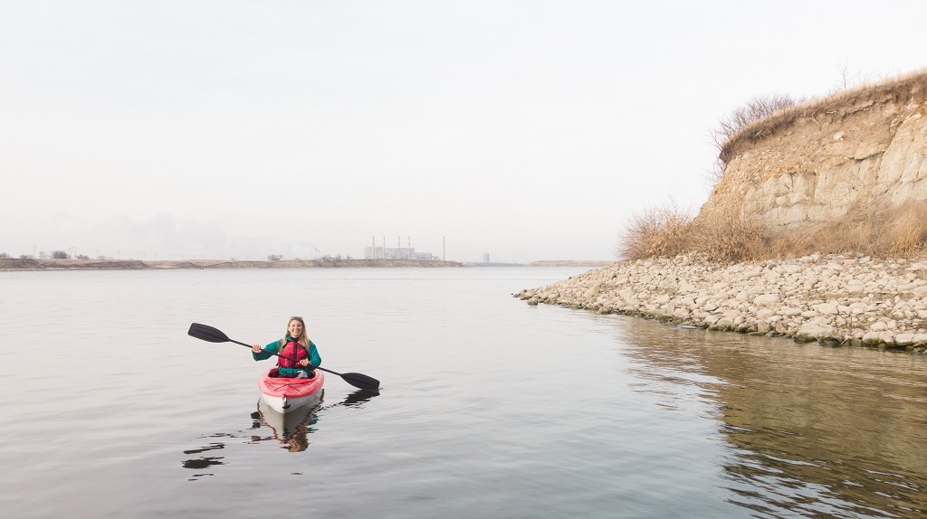 Estevan - Kayaking at Boundary Dam / Photo: Ashlyn George