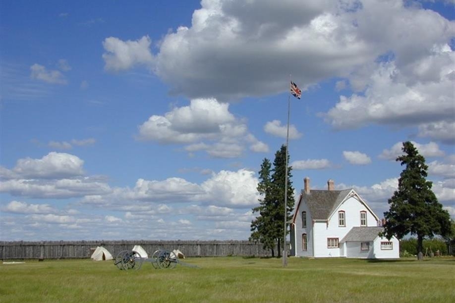 Commanding officers residence within the stockade walls at Fort Battleford