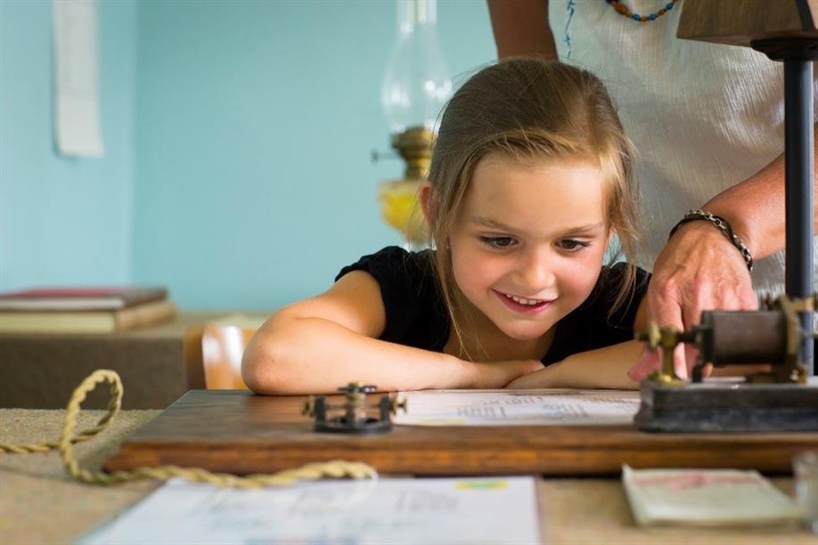 Children of all ages can check out the telegraph at Fort Battleford