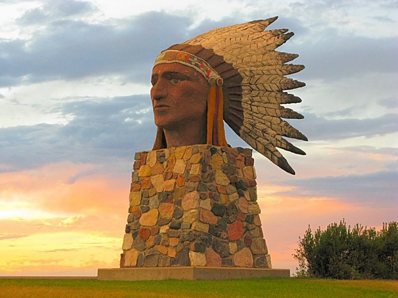 Chief's Head next to the Tourist Information Booth