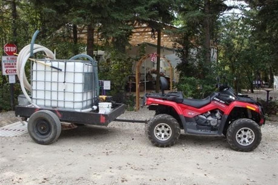Yorkton City Campground - Kermit - This is our portable septic unit that comes right to your site for a fee.