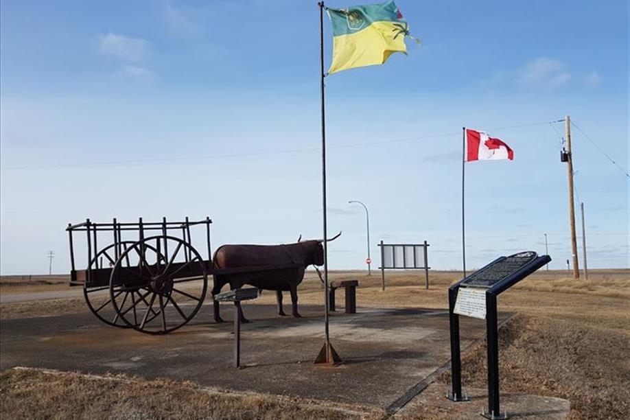 Louis Riel Trail - Oxen, west side of Hwy 11 near Aylesbury