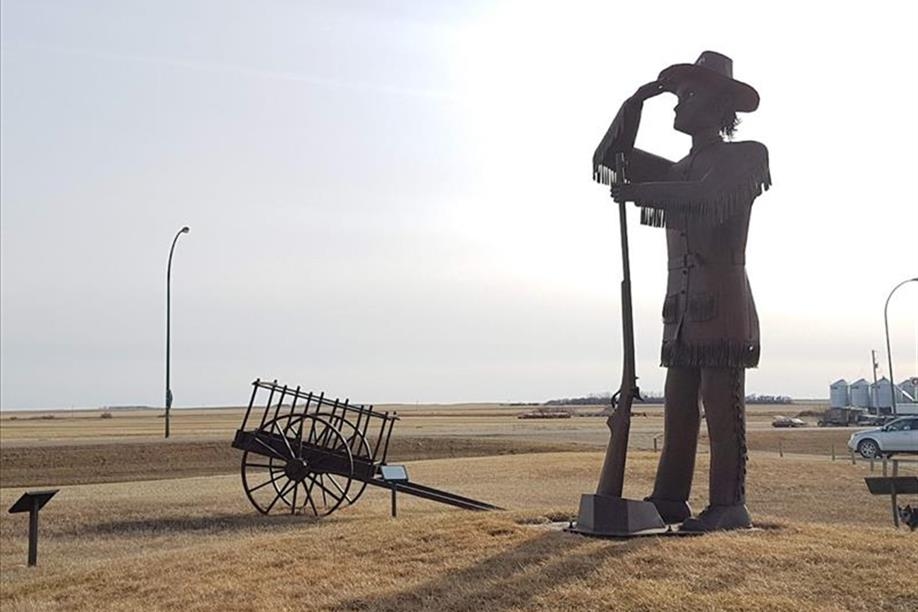 Louis Riel Trail - Buffalo Hunter, west side of Hwy 11 near Craik