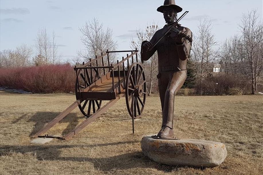 Louis Riel Trail - The Fiddler, west side of Hwy 11 at Davidson