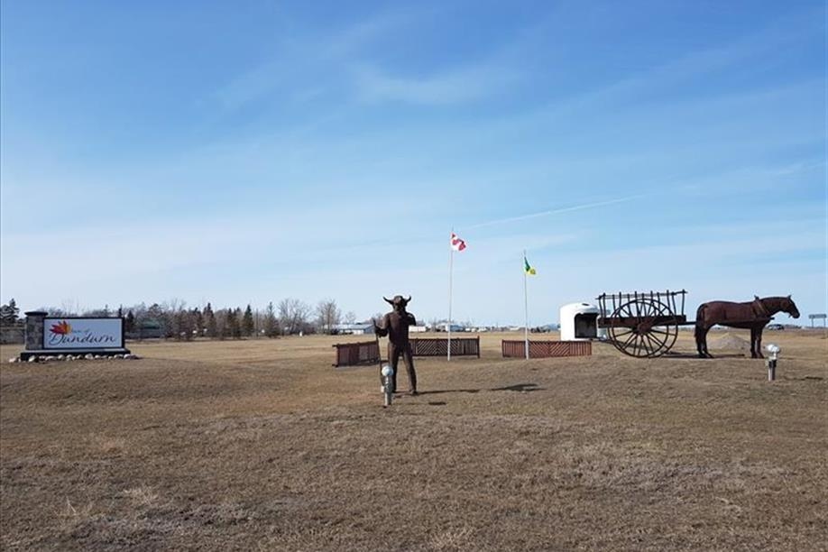 Louis Riel Trail - Sculptures by Don Wilkins, west side of Hwy 11 at Dundurn
