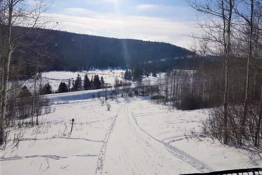 Rough Riders Snowmobile Club Trails - Heading to higher ground