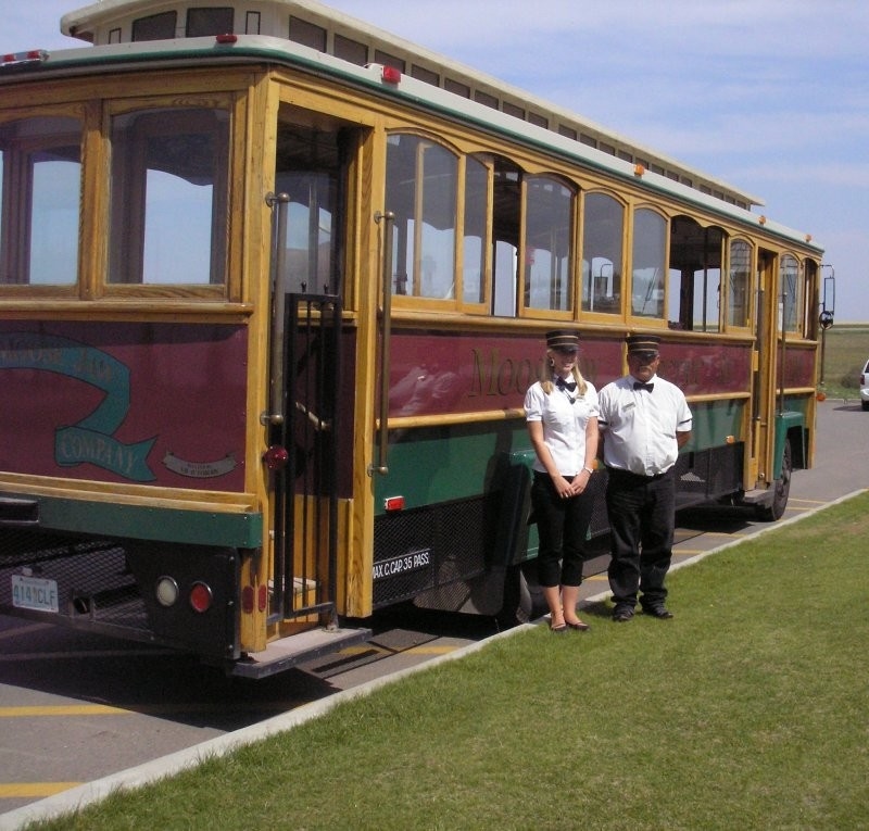 All aboard! Sit back, relax and enjoy an hour-long trolley tour.