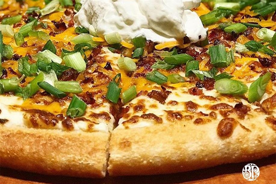 Perogie Pizza. The Spicy Perogy Pizza is one of our favourites and rightfully so. You NEED to try this.