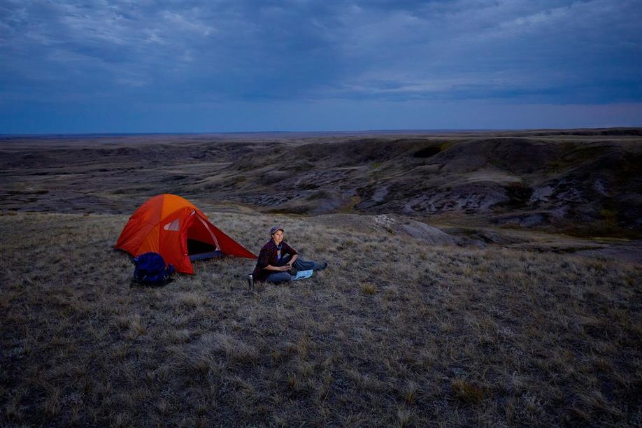 Grasslands National Park - West Block Backcountry Camping; Photo: Tourism Saskatchewan/Kevin Hogarth Photography