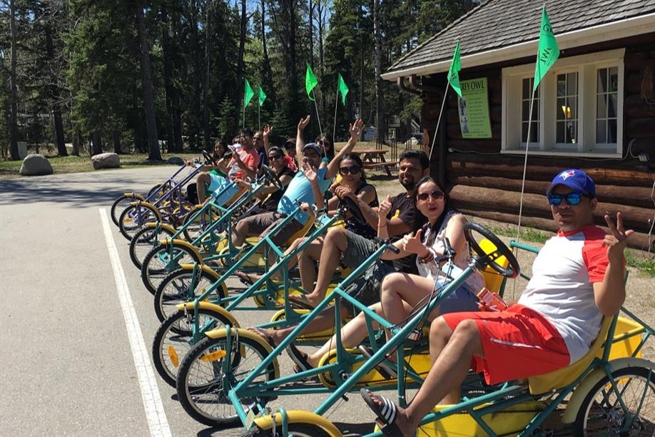 Grey Owl Center - group of quadracyclists