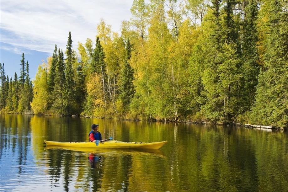 Paddling on MacKay Lake