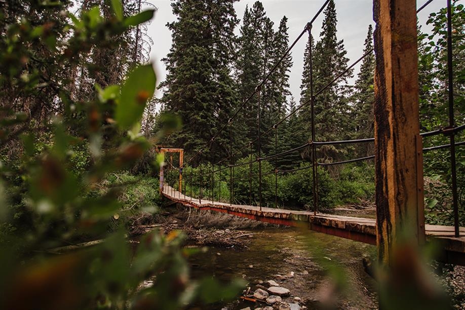 Little Red River Park - Swinging bridge